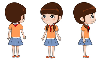 動(dòng)漫卡通小女孩形象人設(shè)三視圖設(shè)計(jì)全攻略